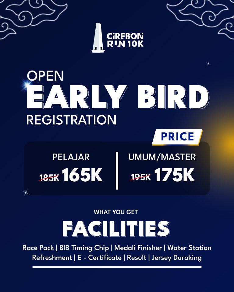 Poster resmi Cirebon Run 10K — Early Bird Registration